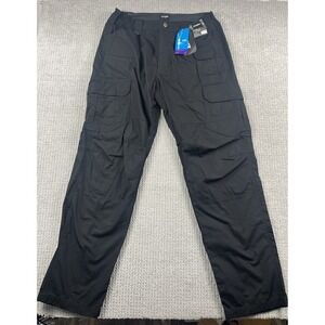 CQR Cargo Pants Mens 36x34 Black Ripstop Tactical EDC Outdoor Utility TLP125 NWT